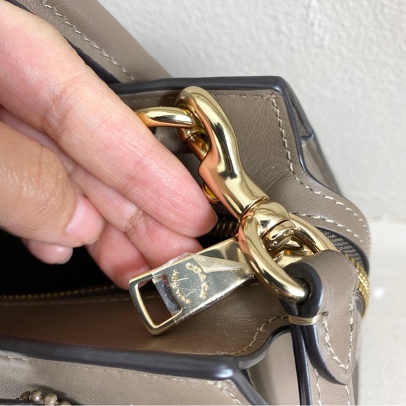 Coach Dark Stone Brown Andrea Carryall Crossbody Bag and Micro Wallet - Picture 5 of 16